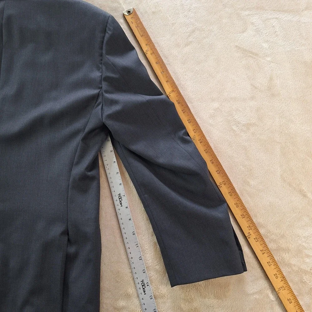 Samuelsohn Blazer Mens 42 Gray Wool Loro Piana Super 120s Performance Jacket